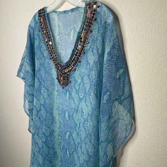 Bathing Suit Cover-Up with Sequins - Picture 5 of 8